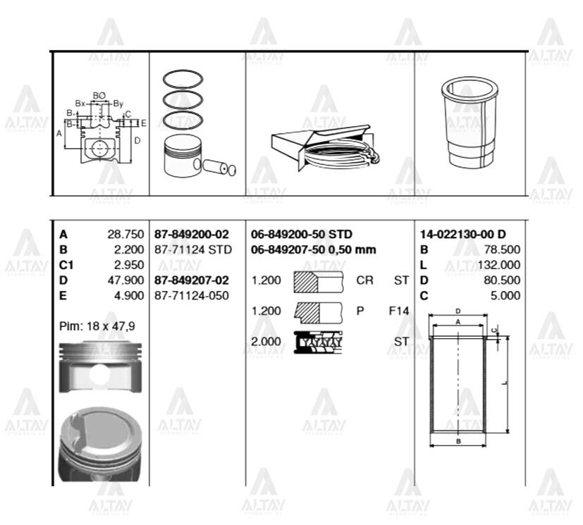 Hyundai Getz Piston Segman 2006- Segmanlı Era . OEM 23410-26400